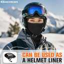 GXCROR Balaclava Ski Mask Fleece Balaclava Face Mask for Men Women Winter for Cycling Motorcycle,Snowboarding and Skiing (Black)