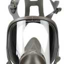 3M Full Facepiece Reusable Respirator 6800, NIOSH, Large Lens, ANSI High Impact Eye Protection, Silicone Face Seal, Four-Point Harness, Comfortable Fit, Painting, Dust, Chemicals, Medium