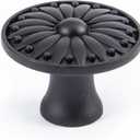 20 Pack Black Drawer Knobs, Solid Knobs for Cabinets Dressers, Matte Antique Round Knobs for Bedroom Bathroom Kitchen Cabinets