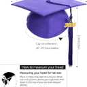 Newrara Graduation Gown Cap Tassel Set (Purple)
