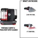 Dirt Devil Portable Spot Cleaner Machine for Carpet and Upholstery, Powerful Suction Spot Cleaning Machine with Versatile Tools, Pair with Dirt Devil Portable Cleaner Solution