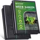 3Ft x 50Ft Weed Barrier Fabric Heavy Duty, 3.2Oz Landscape Fabric for Garden, Yard, Driveway, and Vegetable Cultivation (2PK)