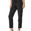 Women's Pants with Deep Pockets 7/8 Stretch Ankle Sweatpants for Golf, Athletic, Lounge, Travel, Work