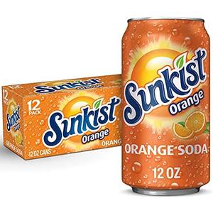 Sunkist Orange Soda, 12 fl oz cans, 12 pack EXP FEB072027
