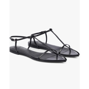 Molozoey Flat Sandals for Women with Metal Buckle Ankle Strappy Ladies Fashion Slide Sandals Comfortable Summer Open Toe Women Sandals Dressy, 6.5