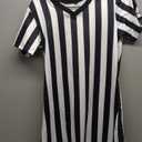 Women's Referee Shirt Dress Official Ref Umpire Jersey for Basketball Football Hockey Halloween Costume & Waitresses (V Collor) S