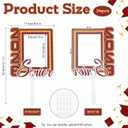 Junkin 24pcs Graduation Fans Custom Face Fans with Handle Double Sided Personalized Big Head Cutout on a Stick Class of 2026 Grad Photo Props Blank DIY Frame for Graduate Party Souvenirs(Maroon Red)