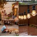 Smart Outdoor String Lights, 100FT (50FT*2) RGB Color Changing Patio Lights with Timer, 21-Key RF Remote and Bluetooth, IP65 Waterproof Shatterproof LED Lights for Backyard Balcony Garden Party Decor