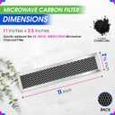 Microwave Charcoal Filter 11.02 x 2.52 for JX81D WB02X10943 GE Microwave Filter Replacement - This Carbon Filter Freshens and Filters Kitchen Air Entering the Over-the-Range Oven Vent Fan (2-Pack)