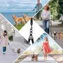 Dog Double Leashes,Rope Bungee Three Leash with Padded Handle Removable for 3 Dogs,Tangle-Free, Padded Handles, 360 Swivel Control (Black, 3 Way)