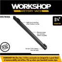 WORKSHOP Wet/Dry Vacs Shop Vacuum Accessories WS17808A Extension Wand Attachment for Wet Dry Vacuum Cleaners, Fits 1-7/8-inch Extension Wands and Hoses