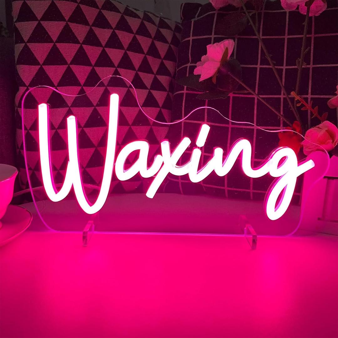 Waxing Table Number Neon Sign Desk Lamp Night Light Wedding Letter LED Neon Sign Wedding Table Decorations Neon Light Shop Bedroom Home Room Decor Christmas Party Pink USB 3015.7 CM