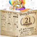 21st Birthday Card for Girls Boys, 3D Pop Up 21st Birthday Gifts Cards, Happy 21 Birthdays Decorations for 21 Year Old Son Daughter, Funny Back In 2005, Classy Vintage