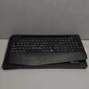 Wireless Keyboard with 7 Colored Backlits, Wrist Rest, Phone Holder, Rechargeable Ergonomic Computer Keyboard with Silent Keys, Full Size Lighted Keyboard for Windows, Mac, PC, Laptop (Large Print)