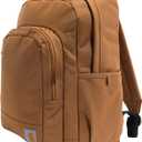 Carhartt 25L Classic Laptop Backpack, Durable Water-Resistant Pack W/ 15" Laptop Sleeve and Multiple Organizational Compartments, PFAS Free, Carhartt Brown