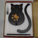 Black Cat Yarn Holder for Crocheting, Wooden Crochet Yarn Holder Magnetic Yarn Spinner with Accessories Storage Anti-Slip Pads,Yarn Ball Holder Crochet Gift for Knitting Lovers with Gift Box Packaging