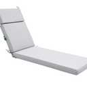 FILUXE Chaise Lounge Cushions Outdoor Furniture, High-Density Foam Chair Cushion with Ties, Weather & Fade Resistant - Patio Recliner Chairs Cushions for Lawn, Pool & Beach 80x26x3 Inch, Grey