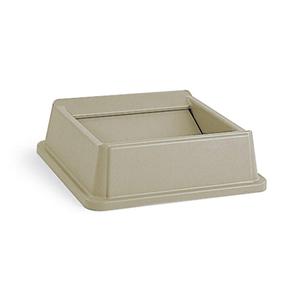 Rubbermaid Commercial Products Untouchable Square Swing Lid for 35G & 50G Containers, Beige
