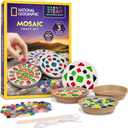 National Geographic Mosaic Arts and Crafts Kit for Kids - Mosaic Kit for Creating 3 Glass Tile Mosaic Art Projects, Includes Glass Tiles, Templates, Plaster & More, Art Supplies, Mosaic Kits for Kids