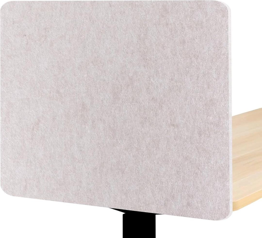 Desk Divider, Clamp On Felt Desk Privacy Panels, Acoustic Sound Absorbing Desk Partition for Office Desk, Reduce Distractions, Oatmeal, 2 Pack, 16 x 24 in, 1624 in