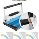 MAKEASY Coil Spiral Binding Machine 4:1 pitch - Manual Hole Punch - Electric Coil Inserter - Adjustable Side Margin - for Letter Size/A4/A5, Comes with 1 Box 5/16'' Plastic Coil Binding Spines & Plier