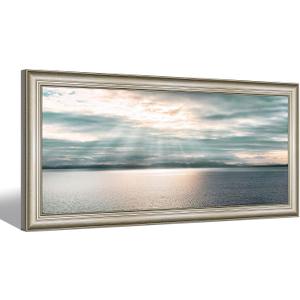 Framed Ocean Canvas Wall Art: Coastal Sea Scenery Artwork Prints Seascape Picture Painting for Bedroom Living Room Home Wall Decor 57x27inch