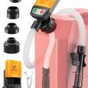 Automatic Electric Fuel Transfer Pump with Auto-Stop, 3.8GPM & 51" Hose & 4 Size Adapters Gas Can Pump with Leak Protection for Gasoline, Diesel, Kerosene, Gifts for Men Dad Him - 2nd Gen Yellow Black