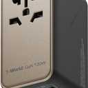 MOMAX Universal Travel Adapter, 170W GaN International Power Adapter, 2 USB-C 2 USB-A, Worldwide Travel Plug Adapter, International Power Adapter for Most Europe, USA, Japan, Australia (Type C/A/G/I)