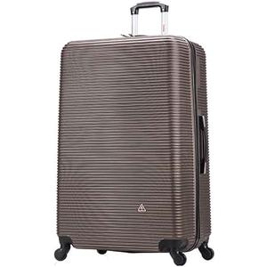 InUSA ROYAL Hardside Spinner Luggage with Ergonomic Handles | Spacious Travel Suitcase with Four Spinner Wheels and Studs | 32 Inch Extra Large Spinner Luggage | Brown