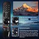RIVIERA Replacement Magic Remote Control for LG Smart ThinQ OLED WebOS UHD TV with Voice and Pointer Function. Compatible with Year 2018-2024 Version MR24GA MR23GA MR22GA MR21GA MR20GA MR18BA
