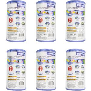 (Pack of 6) Intex 29000E/59900E Easy Set Pool Replacement Type A or C Filter Cartridge