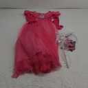 Girls Princess Fancy Dress Up Children Long Sleeve Halloween Party Costume (3-4 Years, Pink)