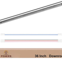36 Inch Ceiling Fan Downrod, 1" Diameter Nickle Ceiling Fan Extension Rod (No Threads) with 5 x 18-AWG Wires, Universal Down Rods for Ceiling Fans, Easy Installation