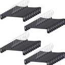 Tosnail 40 Pack 12 Inch Plastic Skirt Pants Clothes Hangers with Non-Slip Big Clips and Swivel Hook - Black