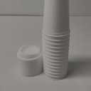 Domensi 14 Pack Reusable Coffee Cups with Lids 16 oz Disposable Travel Cups Bulk Plastic to Go Coffee Tumblers for DIY Hot Cold Drink Party Favors Coworker, Microwaveable (White)