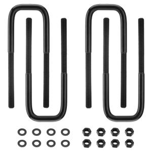 4pcs Extended Square Bend U-Bolts 8.5" Long x 2.5" Wide x 9/16" Threads with Hardware