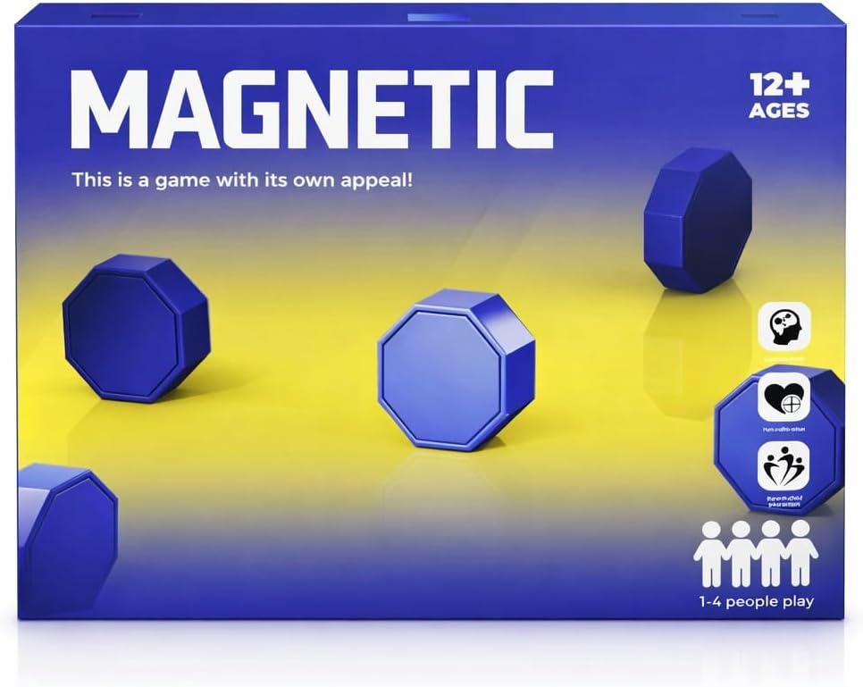 New Premium Magnetic Chess Board Game | Adjustable String, Large & Powerful Magnets | Portable Chess Set for Family, Travel, Camping & Parties, Kids & Adults (Blue)