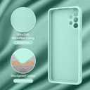 Vanjua [2 Pack] for Samsung Galaxy A32 5G Case, Stylish Liquid Silicone Slim Full-Body Protective Cover for Samsung Galaxy A32 5G 6.5 Inch Phone Case (Light Cyan+Violet)