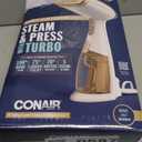 Conair Handheld Garment Steamer for Clothes, Turbo ExtremeSteam 1875W Fabric Steamer, Portable Handheld Design, Strong Penetrating Steam, White/Champagne