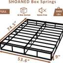 SHOANED Metal Box Spring Full Size - 9 Inch High Profile Heavy Duty Black Bed Base Non Slip Mattress Foundation Box Springs for Full Bed, Easy Assembly, No Noise