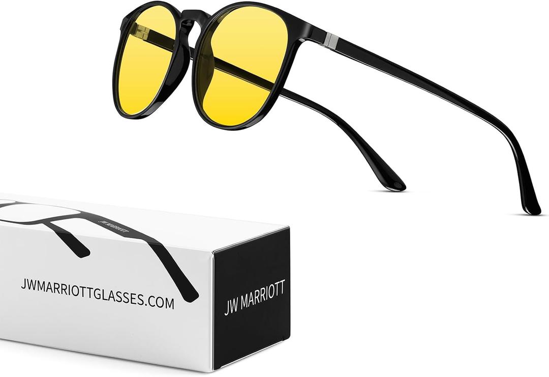 JW MARRIOTT Blue Light Blocking Glasses,Blue Light Glasses Women Men,Anti Blu-Ray Clear Gaming Glasses Lense