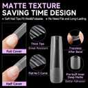 UNA GELLA XXL Long Square Nail Tips No Need File 216pcs Extra Long Straight Square Gel Nail Tips No C Curve Full Cover Press On Nails Clear Gel Extensions 12 Sizes