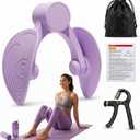 Thigh Master with Hand Gripper, Pelvic Floor Muscle Thigh Trainer, Inner Thigh Exerciser Equipment for Women & Men, Home Gym Workout Equipment, Hip & Glute Toner
