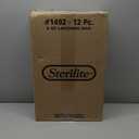 Sterilite 6 Qt Latching Storage Box, Stackable Bin with Latch Lid, Plastic Container to Organize Shoes on Closet Shelf, Clear with White Lid, 12-Pack