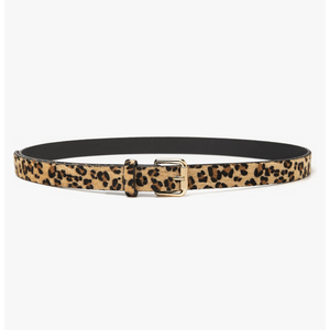 Miss Danger Leopard Belt Alloy Buckle for women Leather Belt with Pants Jeans Dresses, M