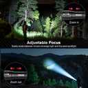RECHOO 6Pack LED Flashlight, Bright Small Flashlights High Lumens with 3 Modes, Pocket Mini Flashlight Battery Powered, Flash Light Adjustable Focus, Waterproof Flashlights for Home Emergency Camping