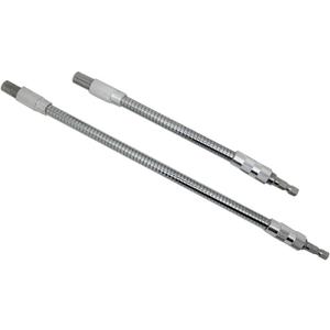 AUTOTOOLHOME 2pc Flexible Extension Drill Bit Holder Flex Shaft Impact Driver for Hand Ratchet Screwdriver Bits Quick Change Magnetic 1/4 Hex Shank