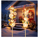 Tryme Solar Christmas Lights - Snowman Solar Lights Outdoor Gnome & Snowman Decorations, Garden Gifts for Yard, Lawn, Patio