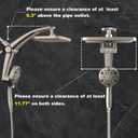 Rain Shower Head with Handheld High Pressure rainfall Shower Heads with Handheld Spray Combo Adjustable one-piece stand daul shower head Built-in Magnetic Docking and Power Jets-Nickel