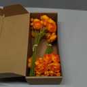 Ling's moment Ranunculus Artificial Flower, Faux Silk Mini Ranunculus Flowers for DIY Bouquet, Bulk Fake Wedding Filler Flowers for Centerpieces Arrangements Bridal Shower Decorations, Citrus Orange